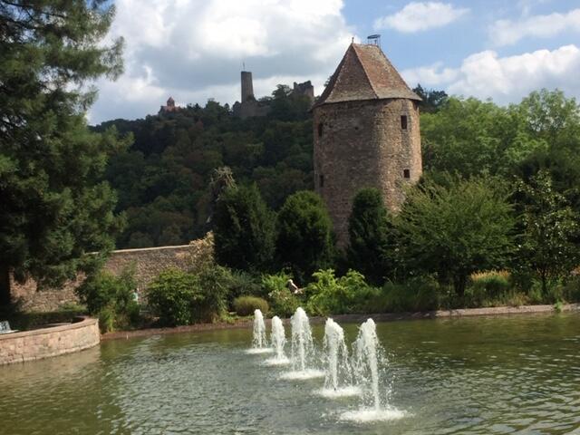 Ferienwohnung Burgenblilck Weinheim Esterno foto